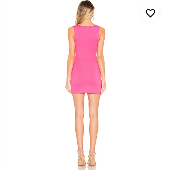 NWT h:ours Marquee Mini Dress in Hot Pink & Black - Picture 4 of 5